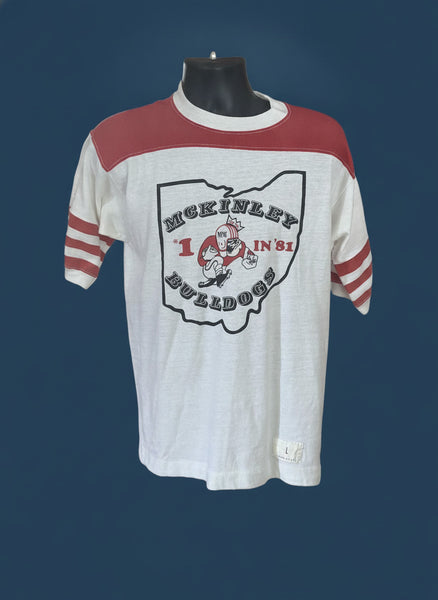 CANTON MCKINLEY BULLDOGS Ohio State Champs 1981 Vintage Shirt Mens Size Large